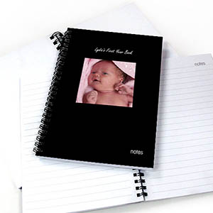 Square Photo Black Two Title Notebook