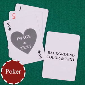 Heart Personalized Both Sides Playing Cards