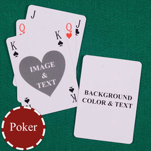 Heart Bridge Style Poker Size Personalized Both Sides Playing Cards