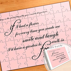 Large Personalized Message Puzzle, Love Letters