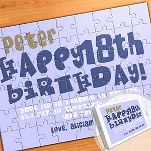Large Personalized Message Puzzle, Birthday Wishes