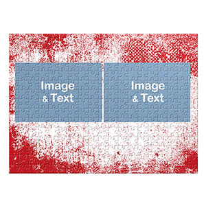 Two Landscape Photos, Modern Red Texture
