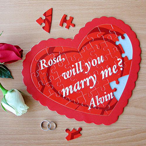 Sweetest Wishes Personalized Heart Puzzle
