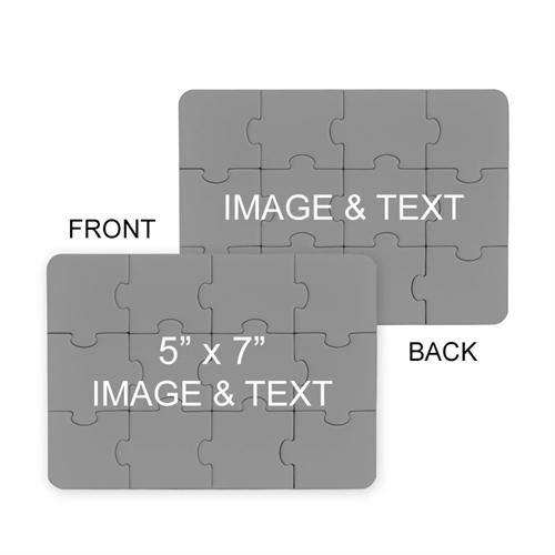5x7 Double Sided Photo Puzzle Invitation