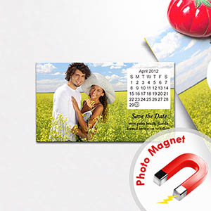 Create Calendar Save The Date Photo 2x3.5 Card Size Magnet