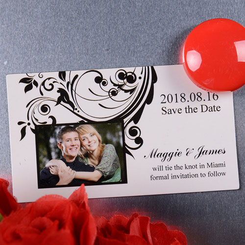 Create Announcing Save The Date Photo 2x3.5 Card Size Magnet