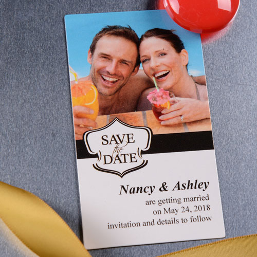 Create 2x3.5 Card Size Banner Save The Date Photo Magnets