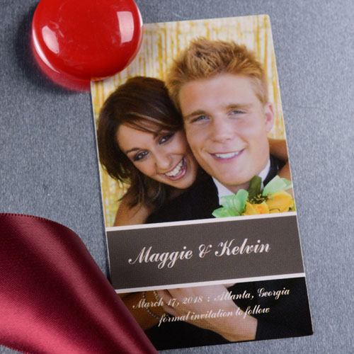 Create Perfect Pair Save The Date Photo 2x3.5 Card Size Magnet