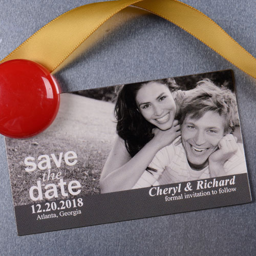 Create Picture Us Save The Date 2x3.5 Card Size Magnet