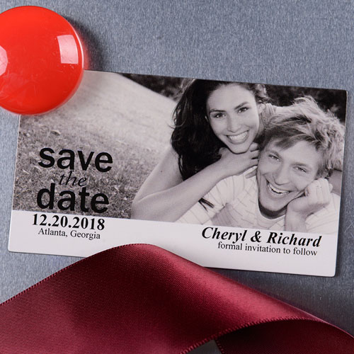 Create Picture Us Save The Date Photo 2x3.5 Card Size Magnet