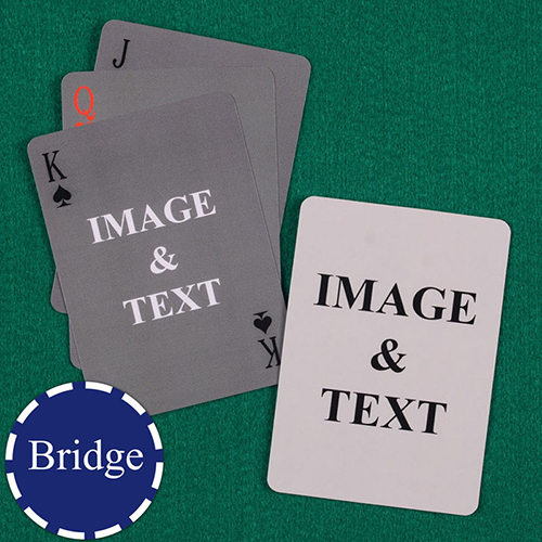 Bridge Size Custom Front and Back Playing Cards, Simple