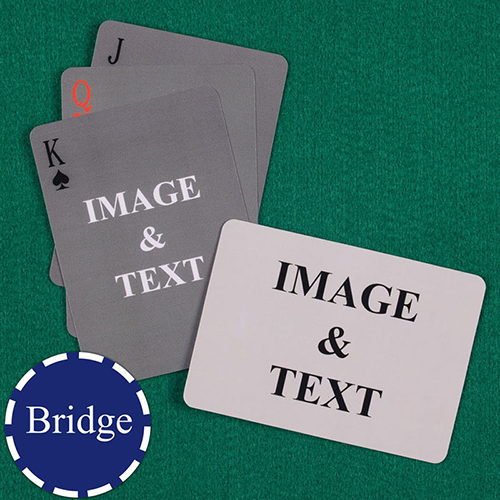 Bridge Size Custom Front and Back Playing Cards, Simple Landscape