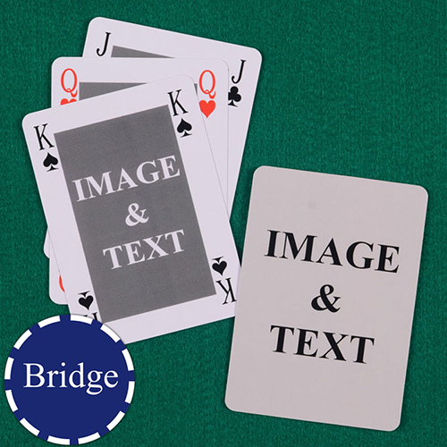 Bridge Size Custom Front and Back Playing Cards, Bridge Style