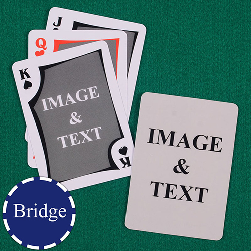 Bridge Size Custom Front and Back Playing Cards, Modern