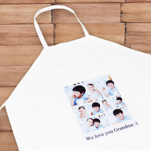 Seven Collage Apron with Textbox, Adult