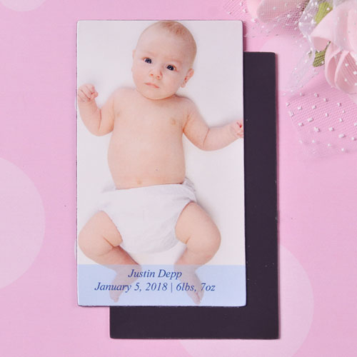 Baby Boy Personalized Photo 2x3.5 Card Size Magnet