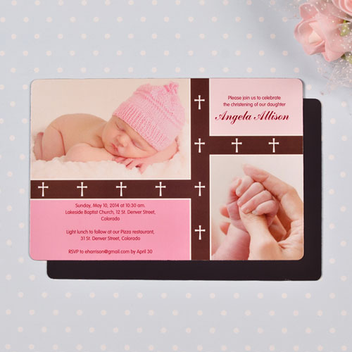 Personalized 4x6 Large Baby Blessing Girl Photo Fridge Magnets