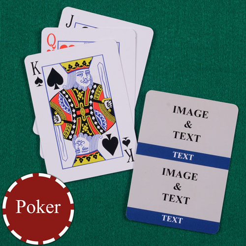 Two Navy Collage Custom Back Playing cards