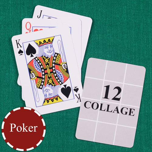 Twelve Collage Custom Back Playing Cards