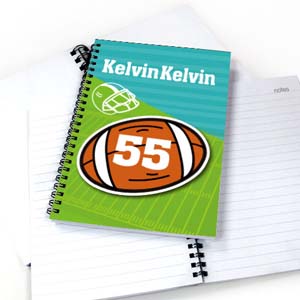 Personalized Athletic Notebook, Football