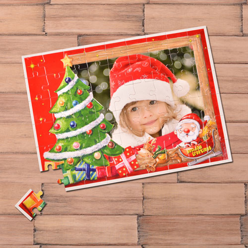 Custom Large Photo Jigsaw Puzzle, Christmas Tree