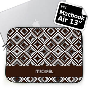 Custom Name Chocolate Diamonds MacBook Air 13 Sleeve