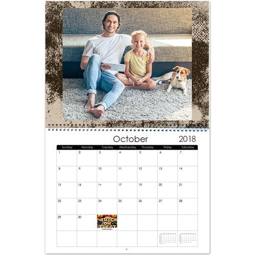 Personalized Modern Texture, Large Wall Calendar (14