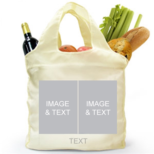 Personalized Both Sides 2 Collage Shopping Bag, Classic