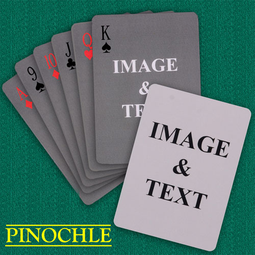 Simple Custom 2 Sides Pinochle Playing Cards