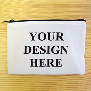 Custom Full Color Print 6X9 Cosmetic Bag Black Zipper (2 Side Same Image)