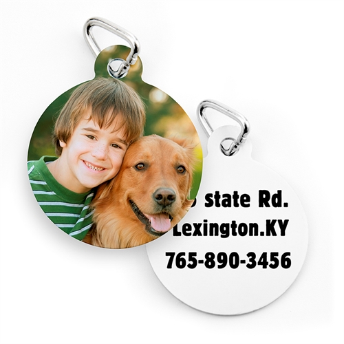 Personalized Round Pet Tag (Custom 2-Sides)