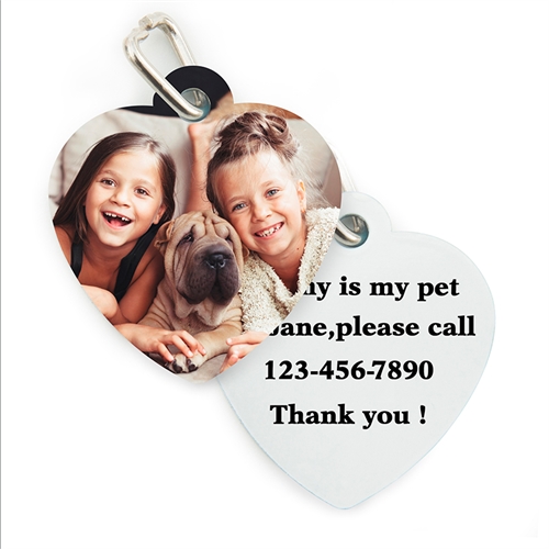 Personalized Heart Pet Tag (Custom 2-Sides)