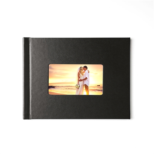 8.5x11 Black Leather Hard Cover