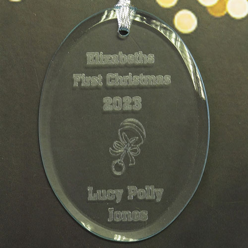 Baby's First Christmas Engraved Ornament