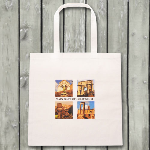 Four Photo Collage Budget Tote Canvas Bag