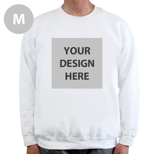 Design Your Own Personalized Photo White M Sweatshirt