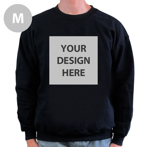 Design Your Own Personalized Photo Black M Sweatshirt