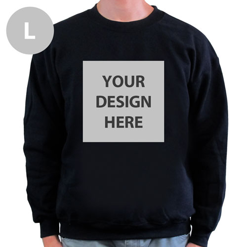 Create Your Own Personalized Photo Black L Sweatshirt