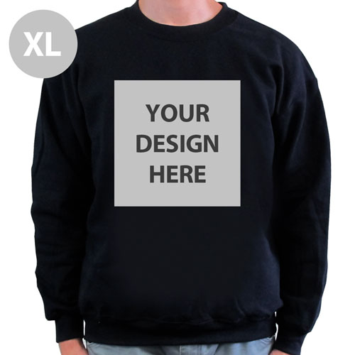 Create Your Own Personalized Photo Black Xl Sweatshirt