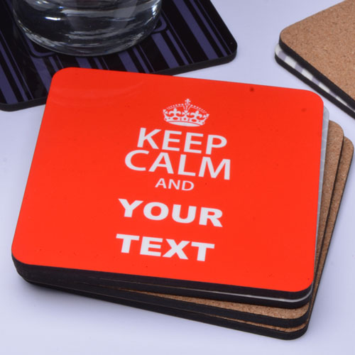 Red Keep Clam Personalized Text