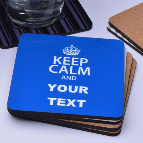 Blue Keep Clam Personalized Text