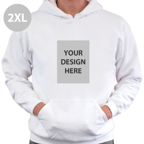 Custom Printed Full Photo White Sweatshirt, 2XL