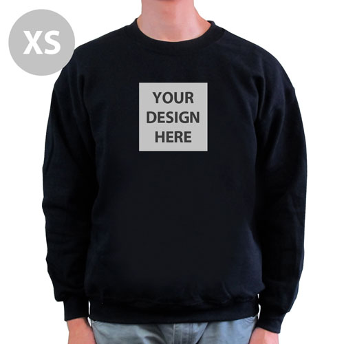 Design Your Image & Text Below Black Xs Sweatshirt