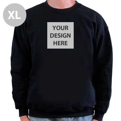 Create Your Own Image & Text Below Black Xl Sweatshirt