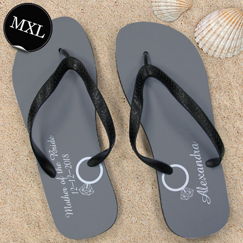 Design Your Own Personalized Wedding Ring Men Extra Large Flip Flops