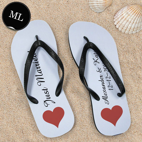 Create Your Own Personalized Love Message Men Large Flip Flops