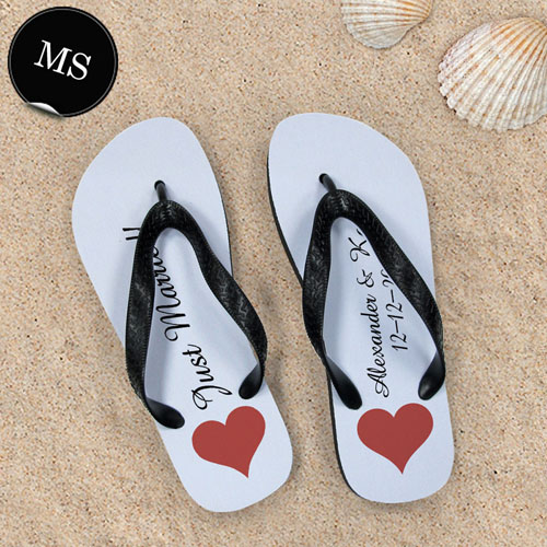 Create My Own Personalized Love Message Men Small Flip Flop Sandals