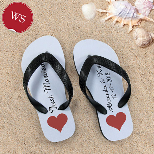 Make My Own Personalized Love Message Women Small Flip Flop Sandals