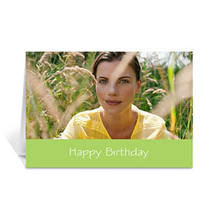 Birthday Lime Photo Cards, 5x7 Folded Simple