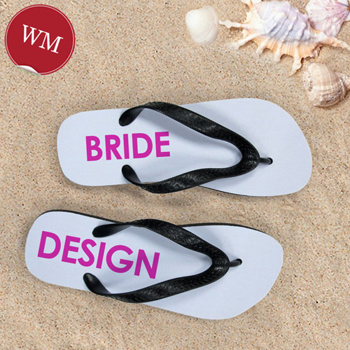 Design My Own Bride Design Women Medium Flip Flop Sandals